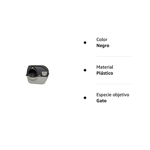 Omega Paw Roll n' Clean – Arenero para gatos autolimpiable, grande, color: negro